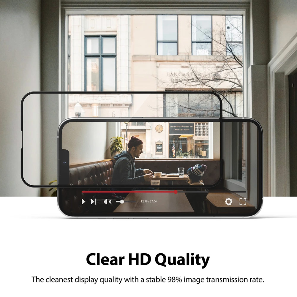 Picture of Apple iPhone 13 6.1 Screen Protector | Ringke Invisible Defender Glass Tempered Glass Screen Protector for Apple iPhone 13 iPhone 13 Pro 6.1 (Clear)