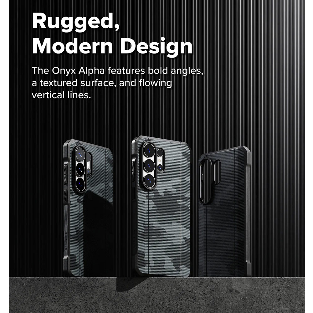 Picture of Samsung Galaxy S26 Ultra Case | Ringke Onyx Alpha Magnetic Drop Protection Case for Samsung Galaxy S26 Ultra (Camo Black)