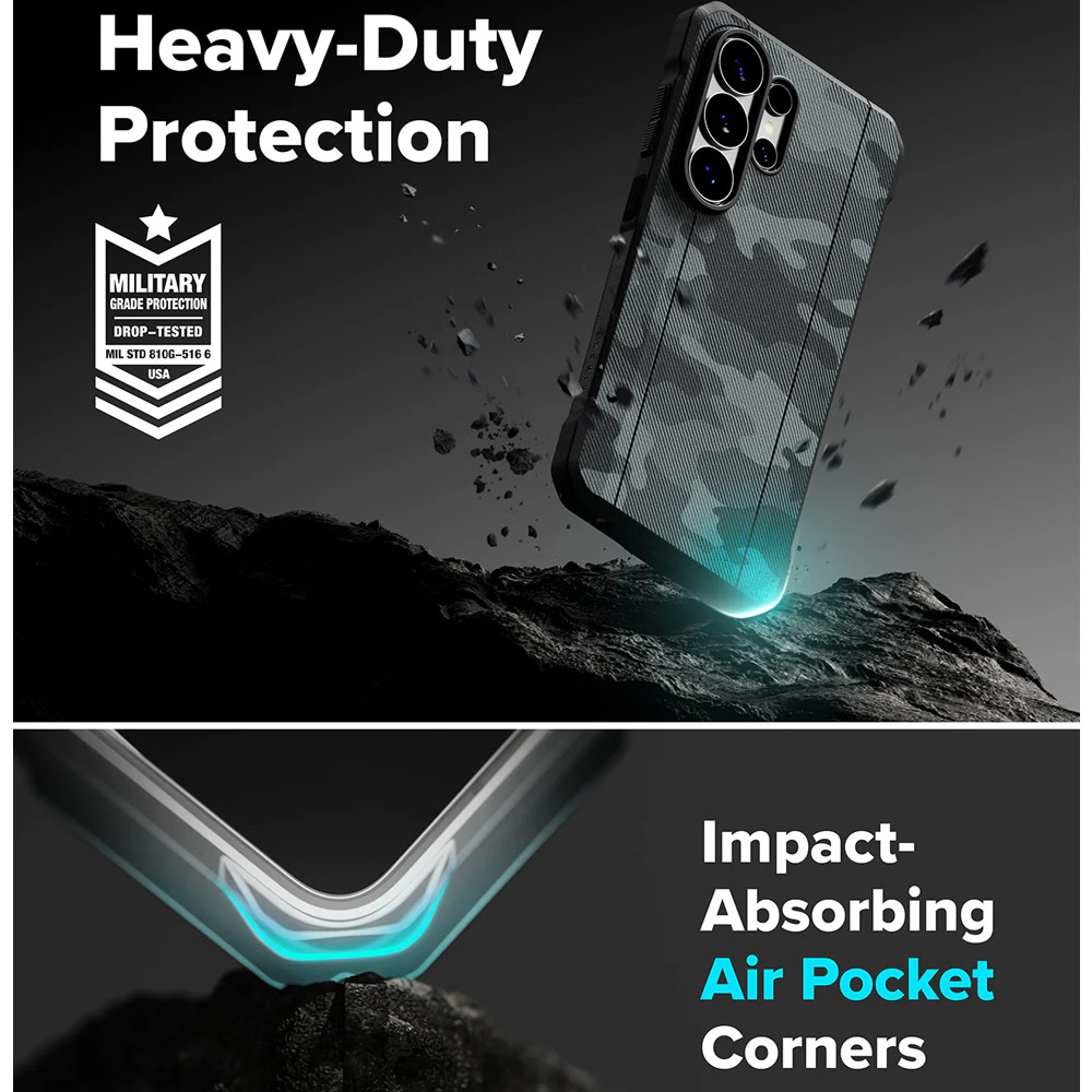 Picture of Samsung Galaxy S26 Ultra Case | Ringke Onyx Alpha Magnetic Drop Protection Case for Samsung Galaxy S26 Ultra (Camo Black)