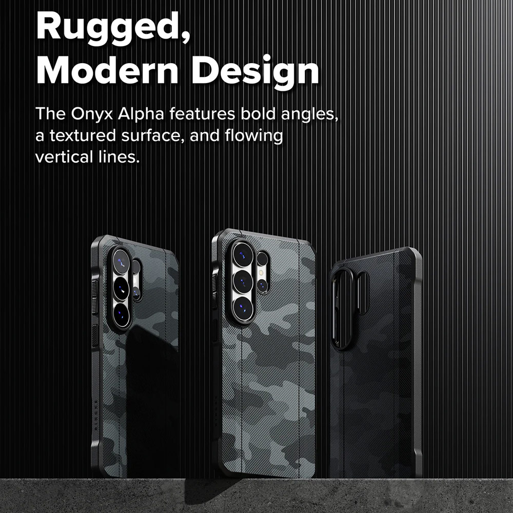 Picture of Samsung Galaxy S26 Ultra Case | Ringke Onyx Alpha Drop Protection Case for Samsung Galaxy S26 Ultra (Camo Black)