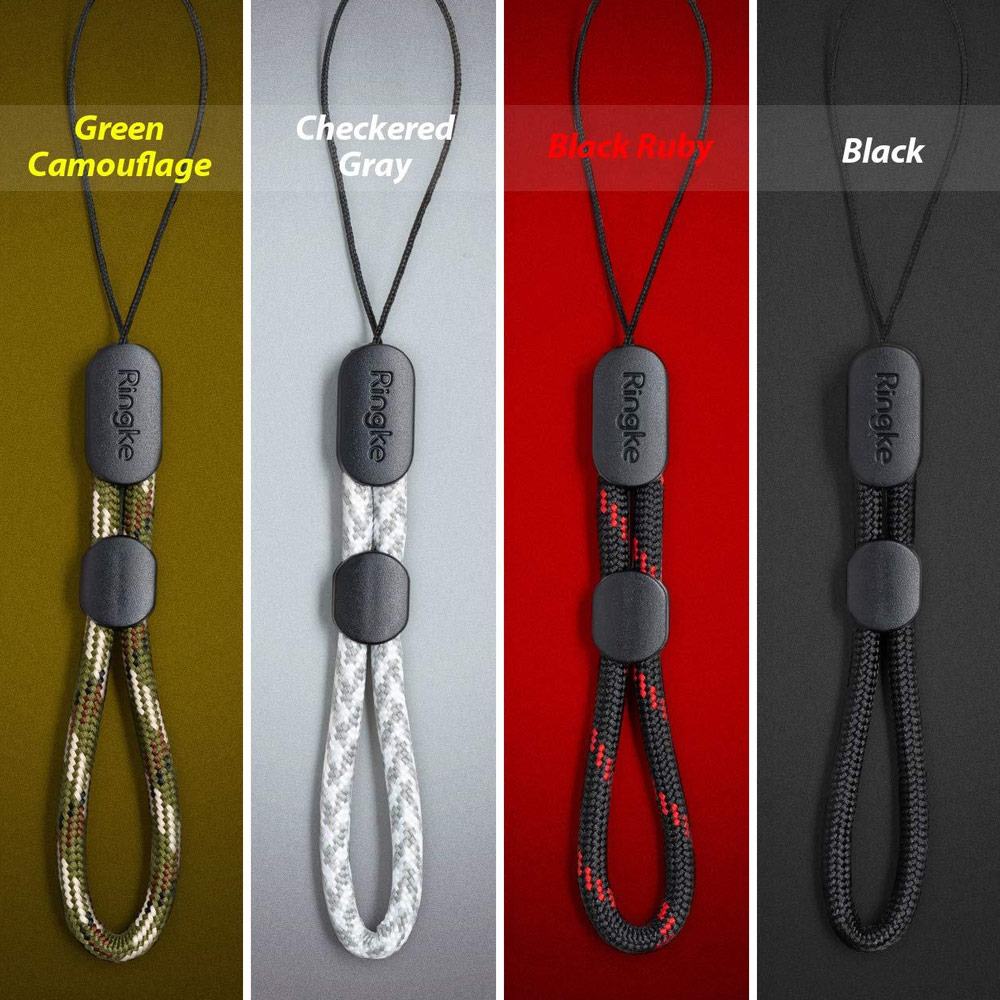 Picture of Ringke Paracord Lanyard Finger Strap (Black Ruby)
