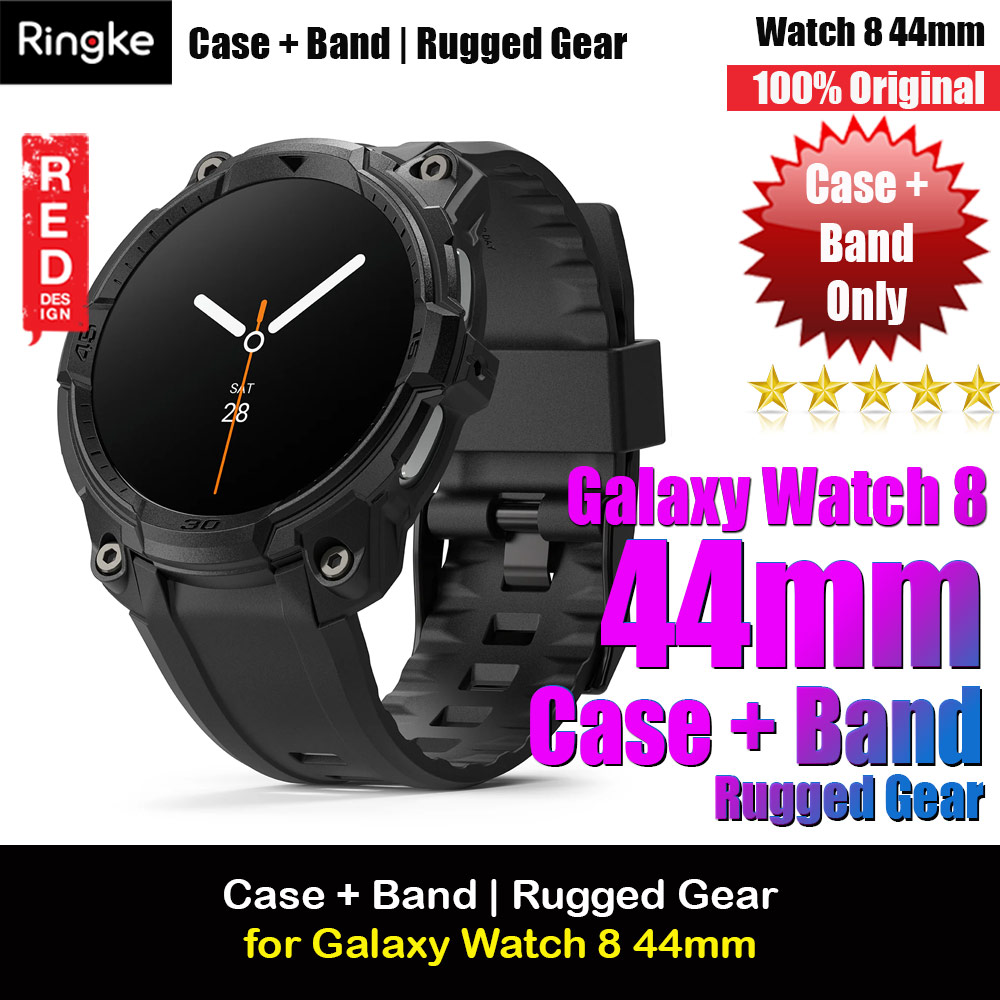 Picture of Ringke Case and Band Strap Rugged Gear for Samsung Galaxy Watch 8 44mm (All Black) Samsung Galaxy Watch 8 44mm- Samsung Galaxy Watch 8 44mm Cases, Samsung Galaxy Watch 8 44mm Covers, iPad Cases and a wide selection of Samsung Galaxy Watch 8 44mm Accessories in Malaysia, Sabah, Sarawak and Singapore 