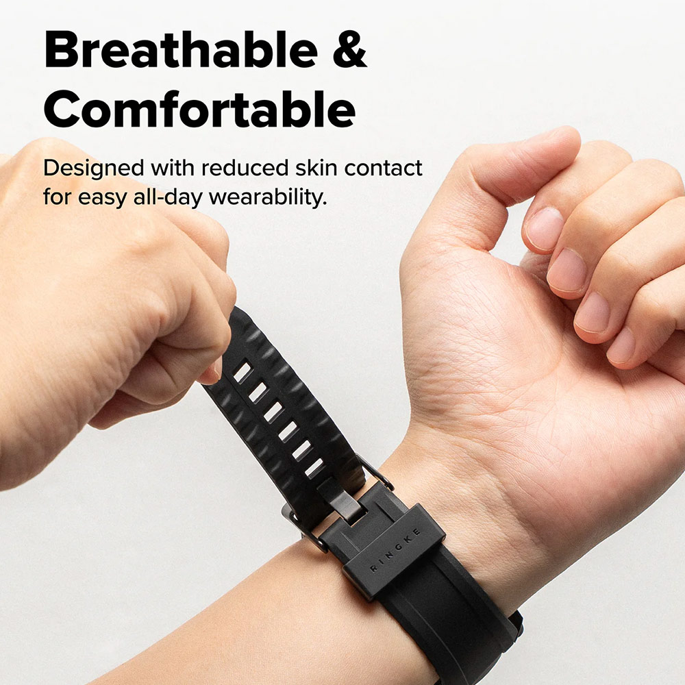 Picture of Samsung Galaxy Watch 8 44mm Case | Ringke Case and Band Strap Rugged Gear for Samsung Galaxy Watch 8 44mm (Black)