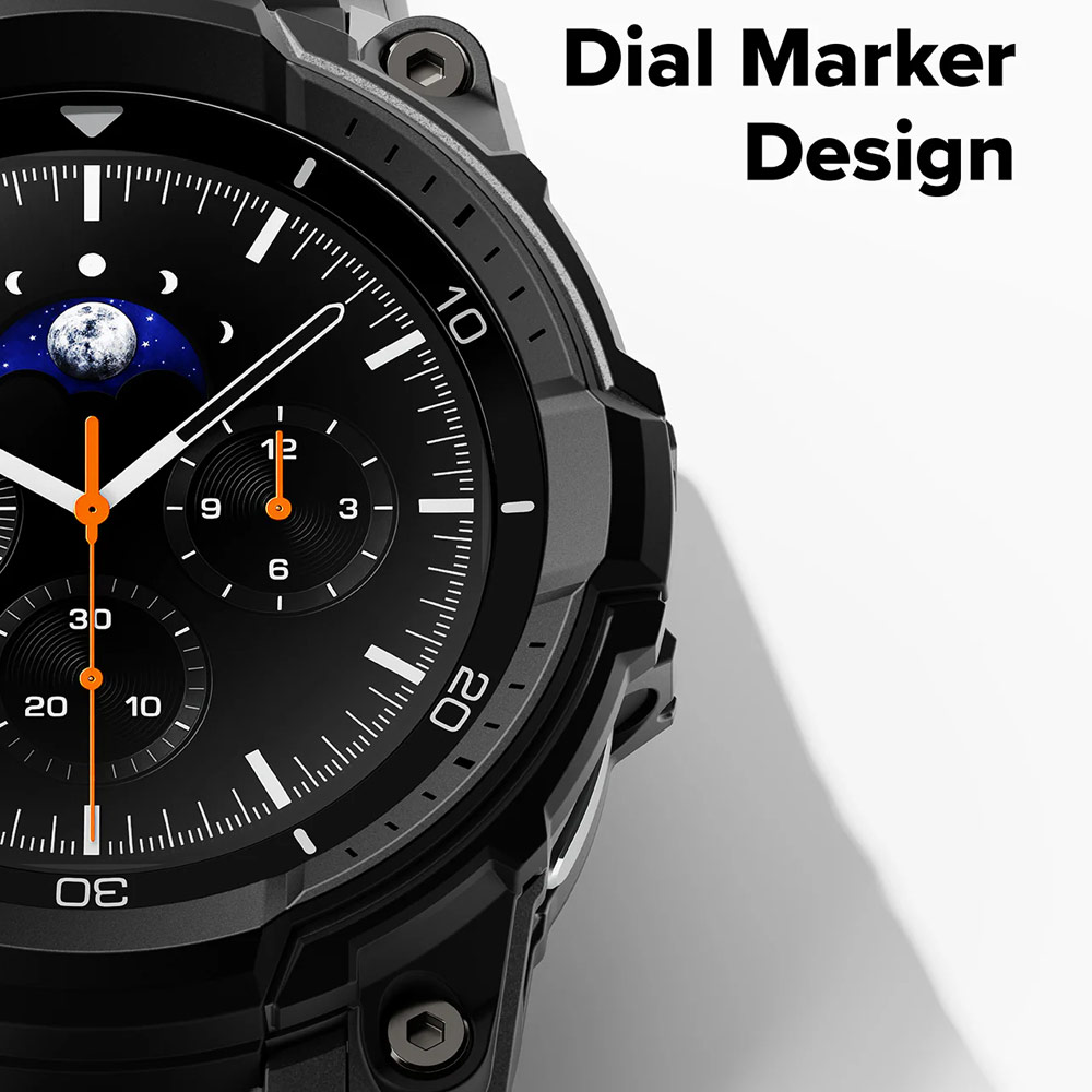 Picture of Samsung Galaxy Watch 8 Classic 46mm Case | Ringke Case and Band Strap Rugged Gear for Samsung Galaxy Watch 8 Classic 46mm (All Black)