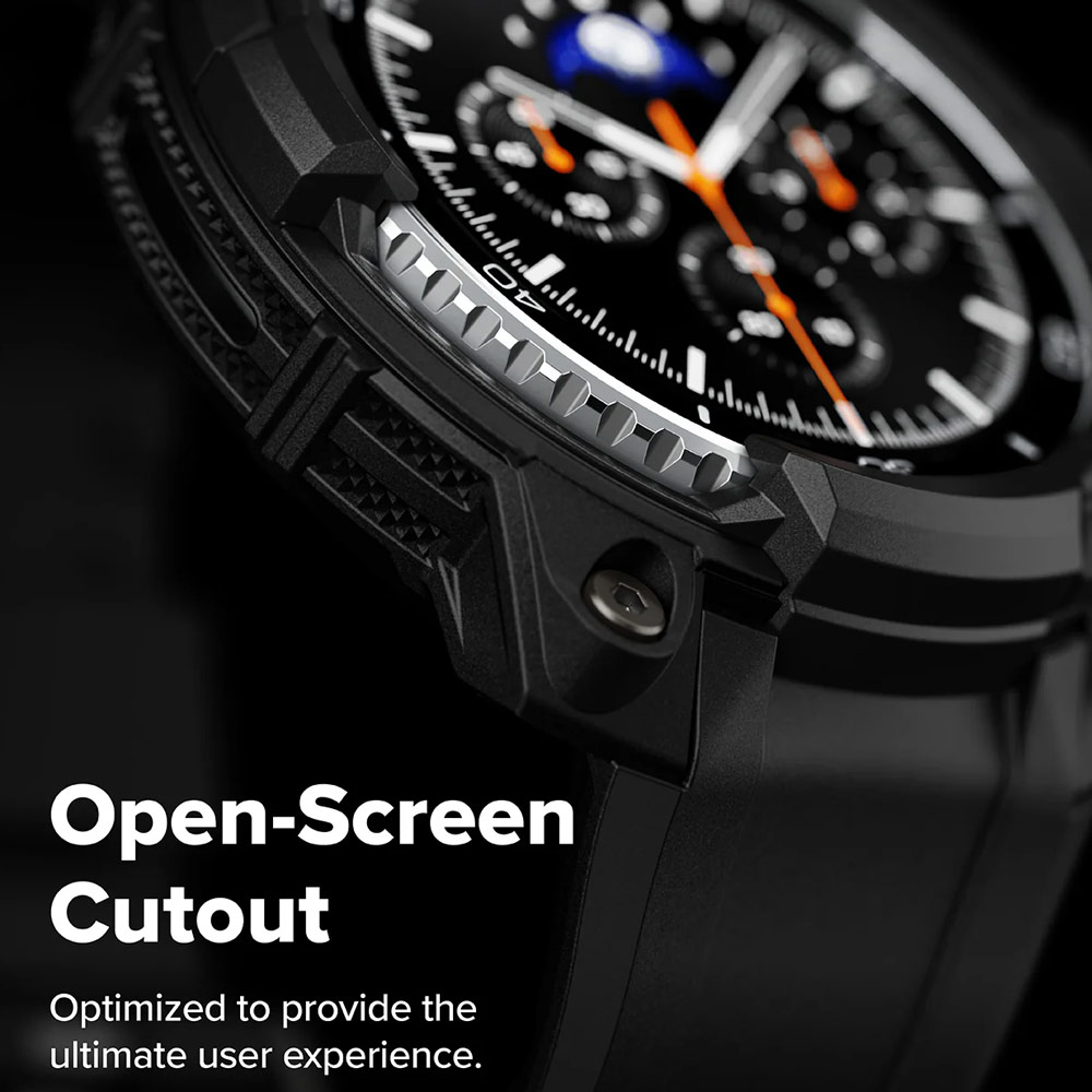 Picture of Samsung Galaxy Watch 8 Classic 46mm Case | Ringke Case and Band Strap Rugged Gear for Samsung Galaxy Watch 8 Classic 46mm (All Black)