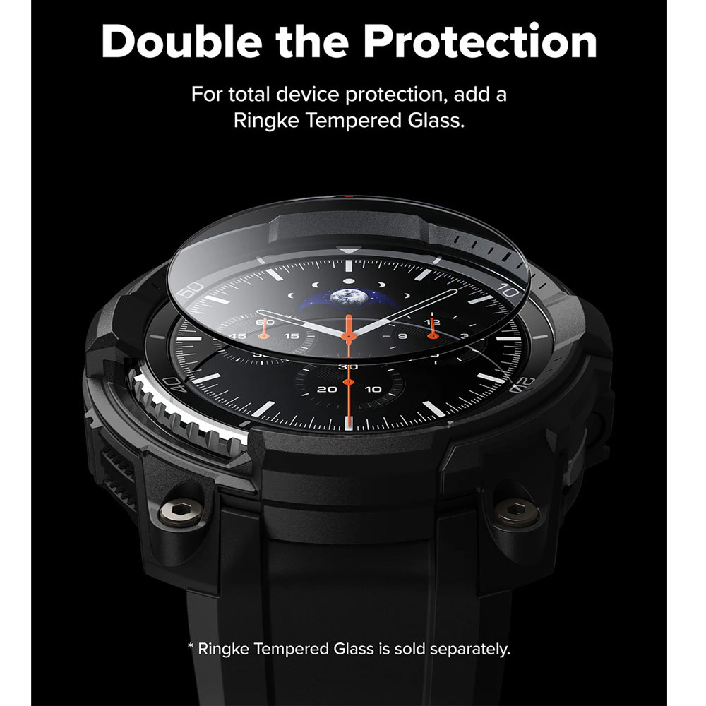Picture of Samsung Galaxy Watch 8 Classic 46mm Case | Ringke Case and Band Strap Rugged Gear for Samsung Galaxy Watch 8 Classic 46mm (All Black)
