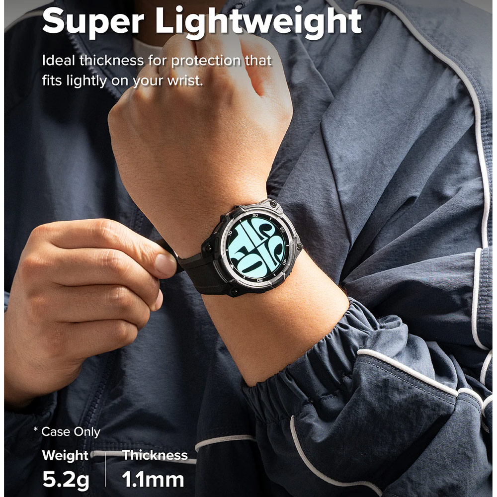 Picture of Samsung Galaxy Watch 8 Classic 46mm Case | Ringke Case and Band Strap Rugged Gear for Samsung Galaxy Watch 8 Classic 46mm (Black)