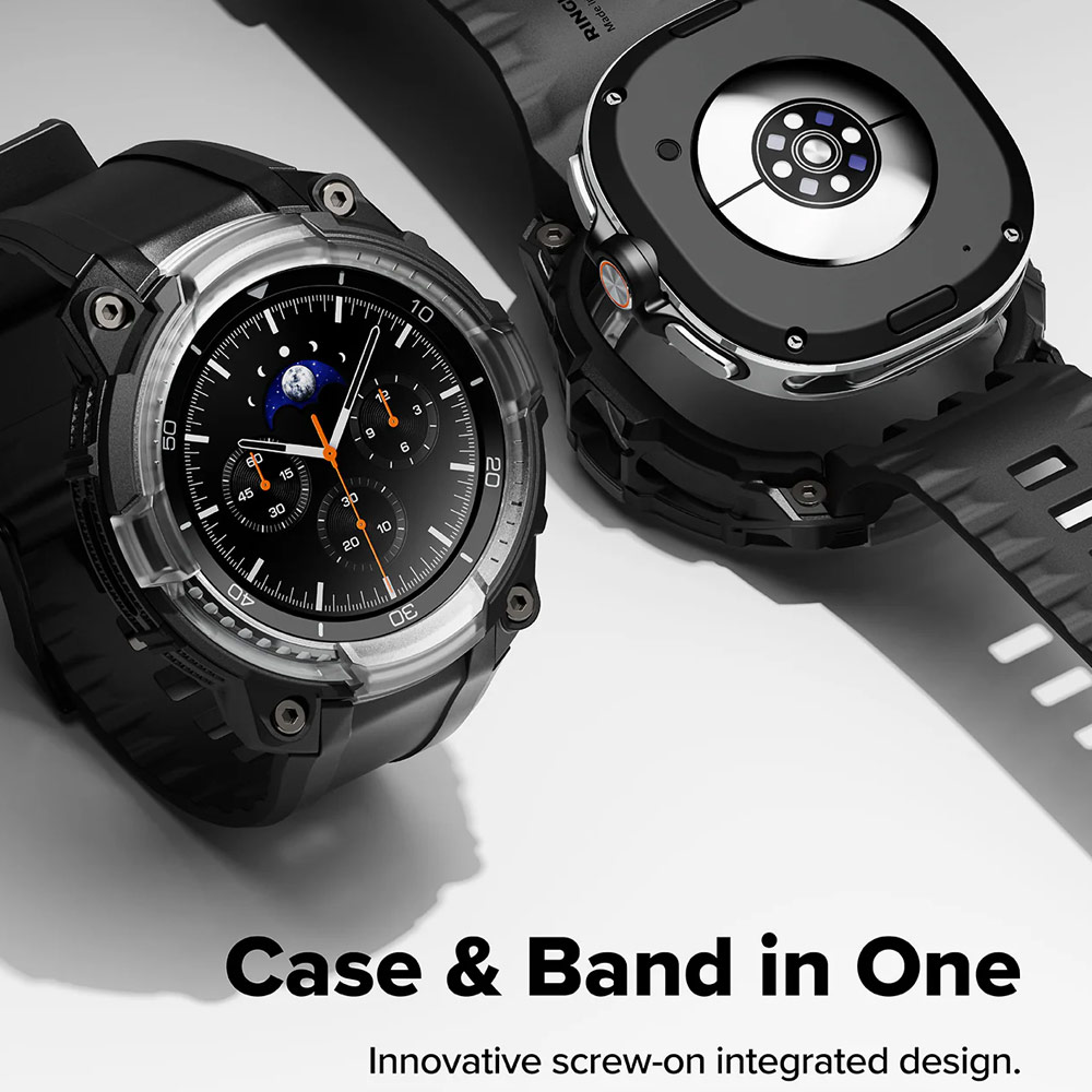 Picture of Samsung Galaxy Watch 8 Classic 46mm Case | Ringke Case and Band Strap Rugged Gear for Samsung Galaxy Watch 8 Classic 46mm (Black)