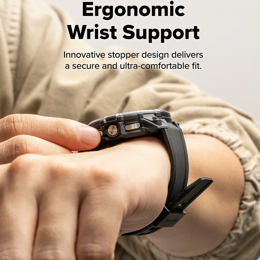 Picture of Samsung Galaxy Watch 8 Classic 46mm Case | Ringke Case and Band Strap Rugged Gear for Samsung Galaxy Watch 8 Classic 46mm (Black)