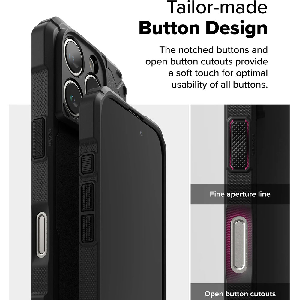 Picture of Apple iPhone 16 Pro 6.3 Case | Ringke Rugged Gear Drop Protection Case for Apple iPhone 16 Pro 6.3 (Black)