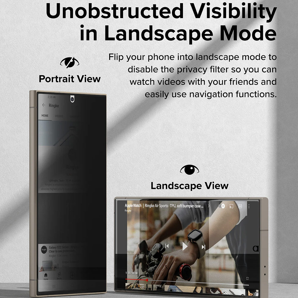 Picture of Samsung Galaxy S24 Ultra Screen Protector | Ringke Screen Protector Dual Easy Film for Samsung Galaxy S24 Ultra (Privacy)