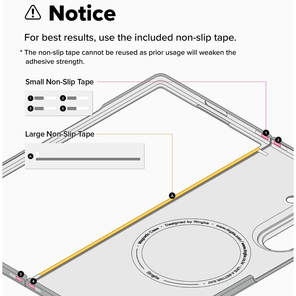 Picture of Samsung Galaxy Z Fold 7 Case | Ringke Slim Fusion Magnetic  Protection Case with Strap Hole for Samsung Galaxy Z Fold 7 (Clear)