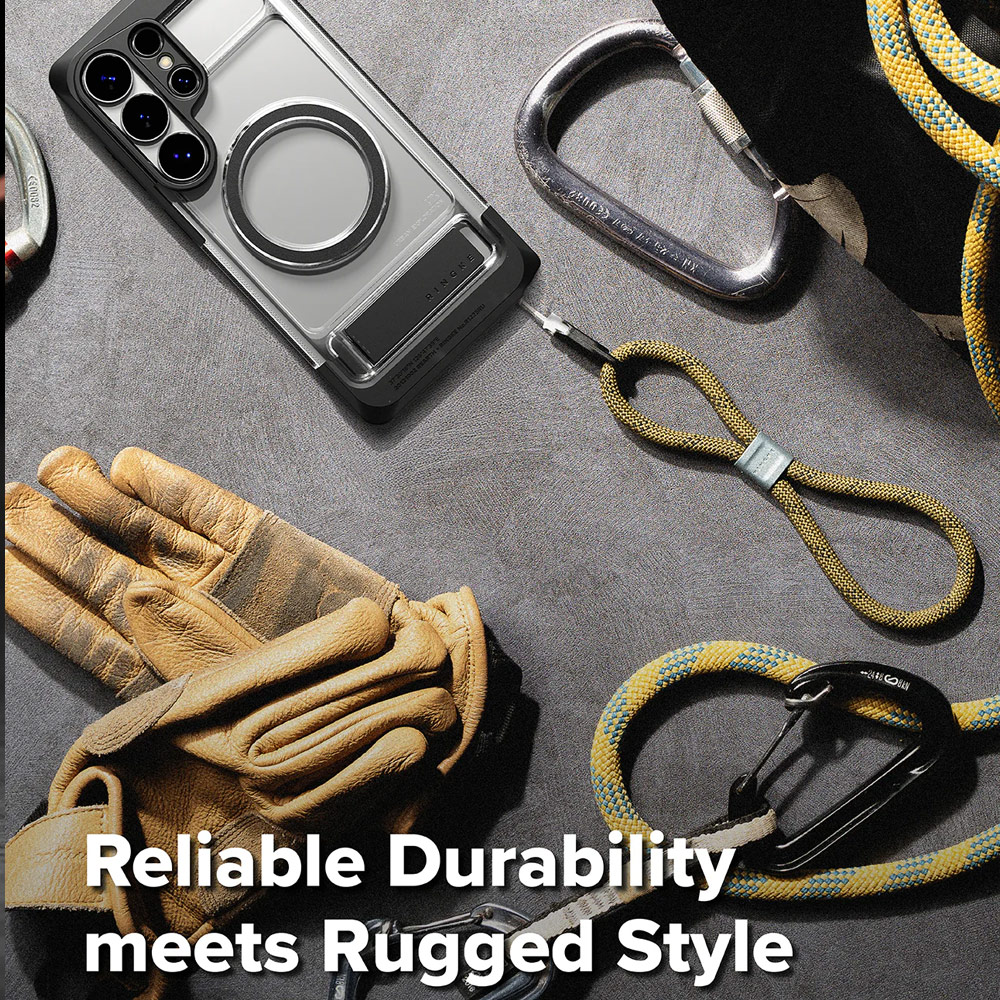 Picture of Samsung Galaxy S26 Ultra Case | Ringke UX Magnetic Heavy Duty Drop Protection Case with Kickstand for Samsung Galaxy S26 Ultra (Clear)