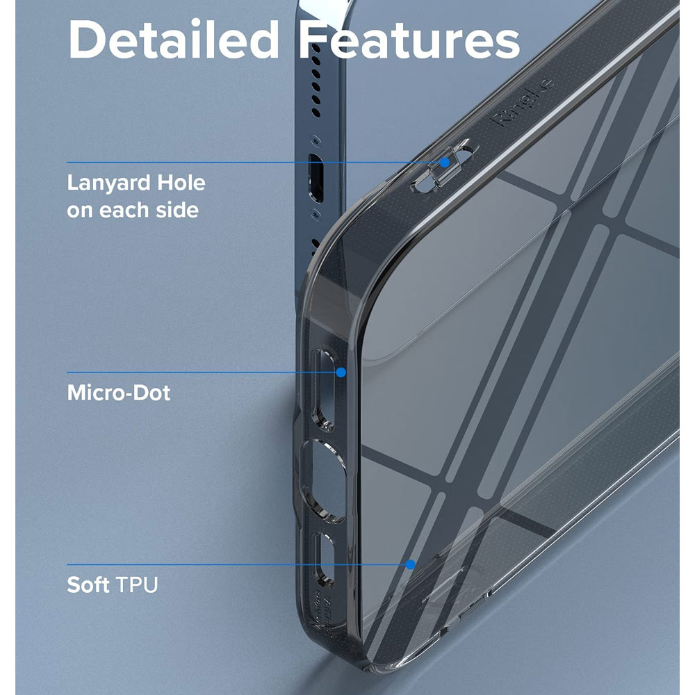 Picture of Apple iPhone 13 Pro Max 6.7 Case | Ringke Air Soft TPU Protection Case for Apple iPhone 13 Pro Max 6.7 (Smoke Black)