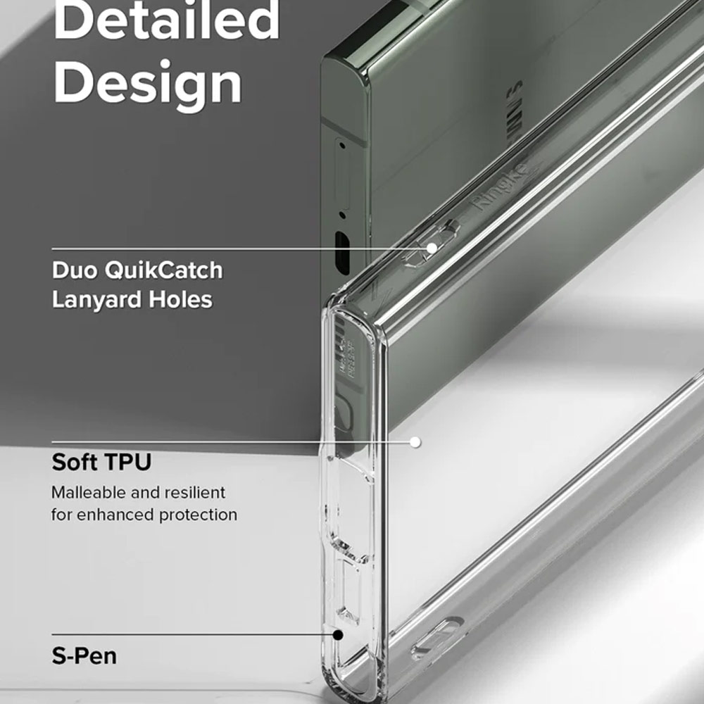 Picture of Samsung Galaxy S23 Ultra Case | Ringke Air Slim and Lightweight Transparent Soft TPU Case for Samsung Galaxy S23 Ultra (Clear)