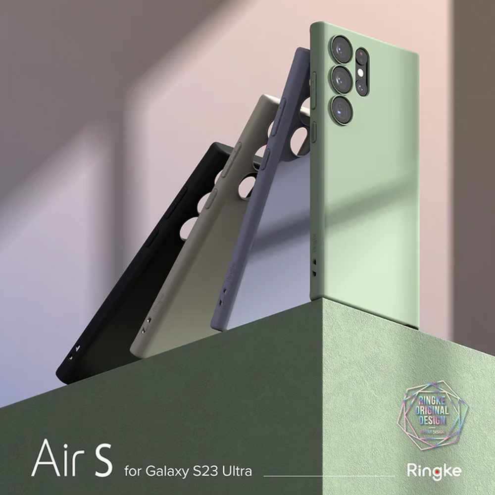 Picture of Samsung Galaxy S23 Ultra Case | Ringke Air S Slim Lightweight Soft Material Protection Case for Samsung Galaxy S23 Ultra (Quite Green)