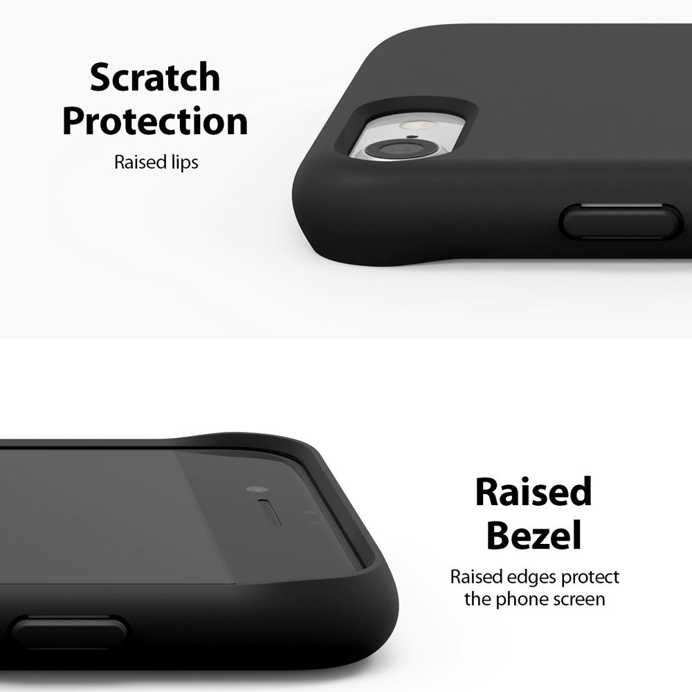 Picture of Apple iPhone 7 4.7 Case | Ringke Air S Protection Case for iPhone SE 2020 2022 iPhone 7 iPhone 8 Case (Black)