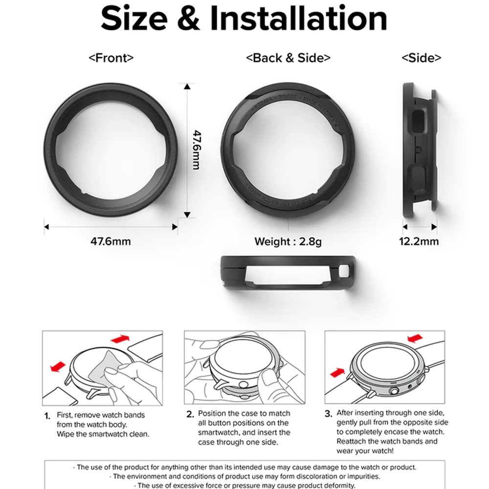 Picture of Samsung Galaxy Watch 6 40mm Case | Ringke Air Sports Durable TPU Impact Protection Case for Samsung Galaxy Watch 6 Series 40mm (Warm Gray)