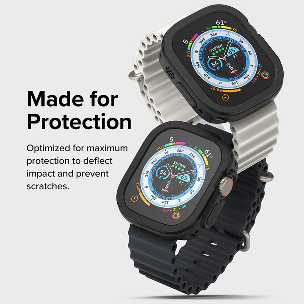 Picture of Apple Watch 49mm	Ultra Case | Ringke Air Sports Soft Bumper Case for Apple Watch Series 8 49mm Ultra Case (Warm Gray)