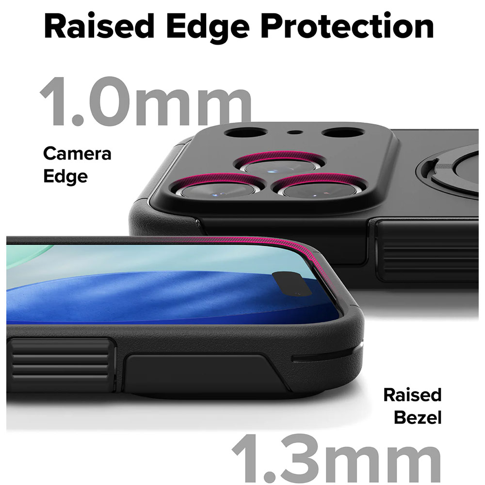 Picture of Apple iPhone 17 Pro Max 6.9 Case | Ringke Alles Magnetic Compatible Heavy Duty Drop Protection Case with Kickstand and Camera Control button cover  for iPhone 17 Pro Max 6.9 (Black)