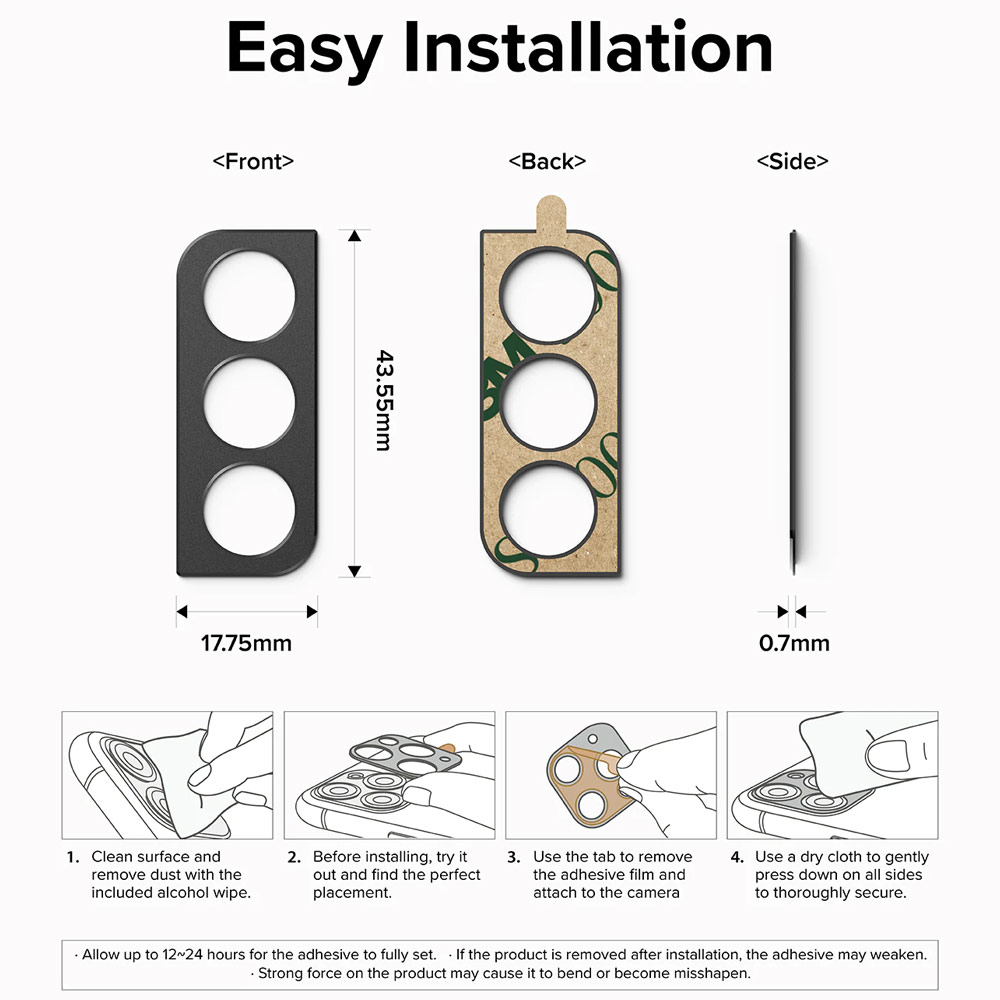 Picture of Samsung Galaxy S21 FE  | Ringke Camera Styling Aluminum Bezel Protector for Samsung Galaxy 21 FE (Black)