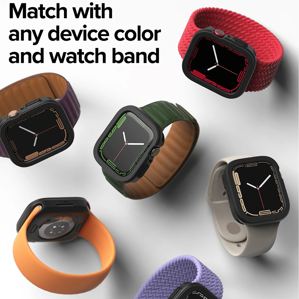 Picture of Apple Watch 40mm Case | Ringke Air Sports Soft Bumper Case for Apple Watch Series 7 8 9 41mm Series SE 6 5 4 41mm 40mm Case (Dark Gray)