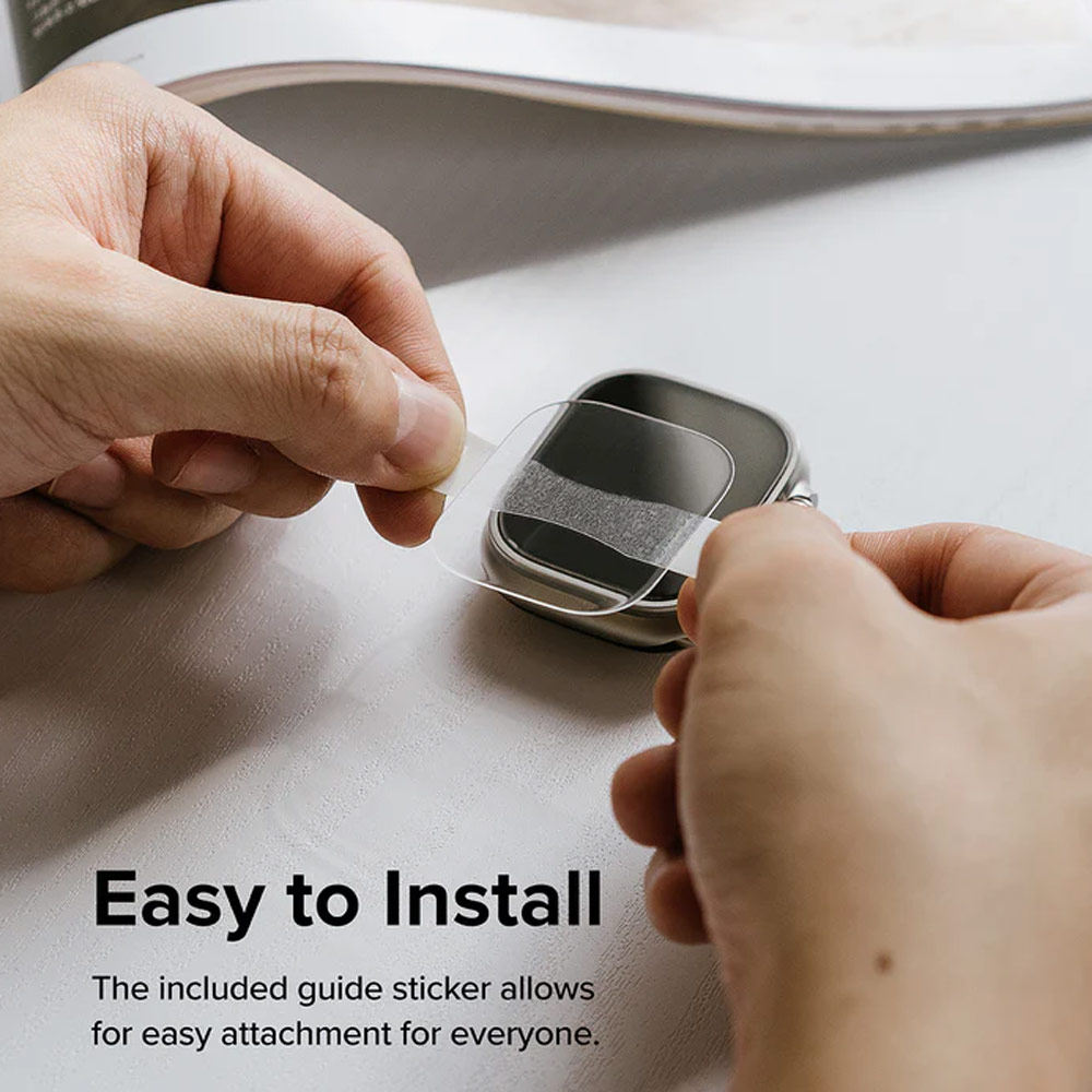 Picture of Apple Watch 49mm	Ultra Screen Protector | Ringke Bezel and Tempered Glass Screen Protector Combo for Apple Watch Series 8 Ultra 49mm (49-01 Titanium)