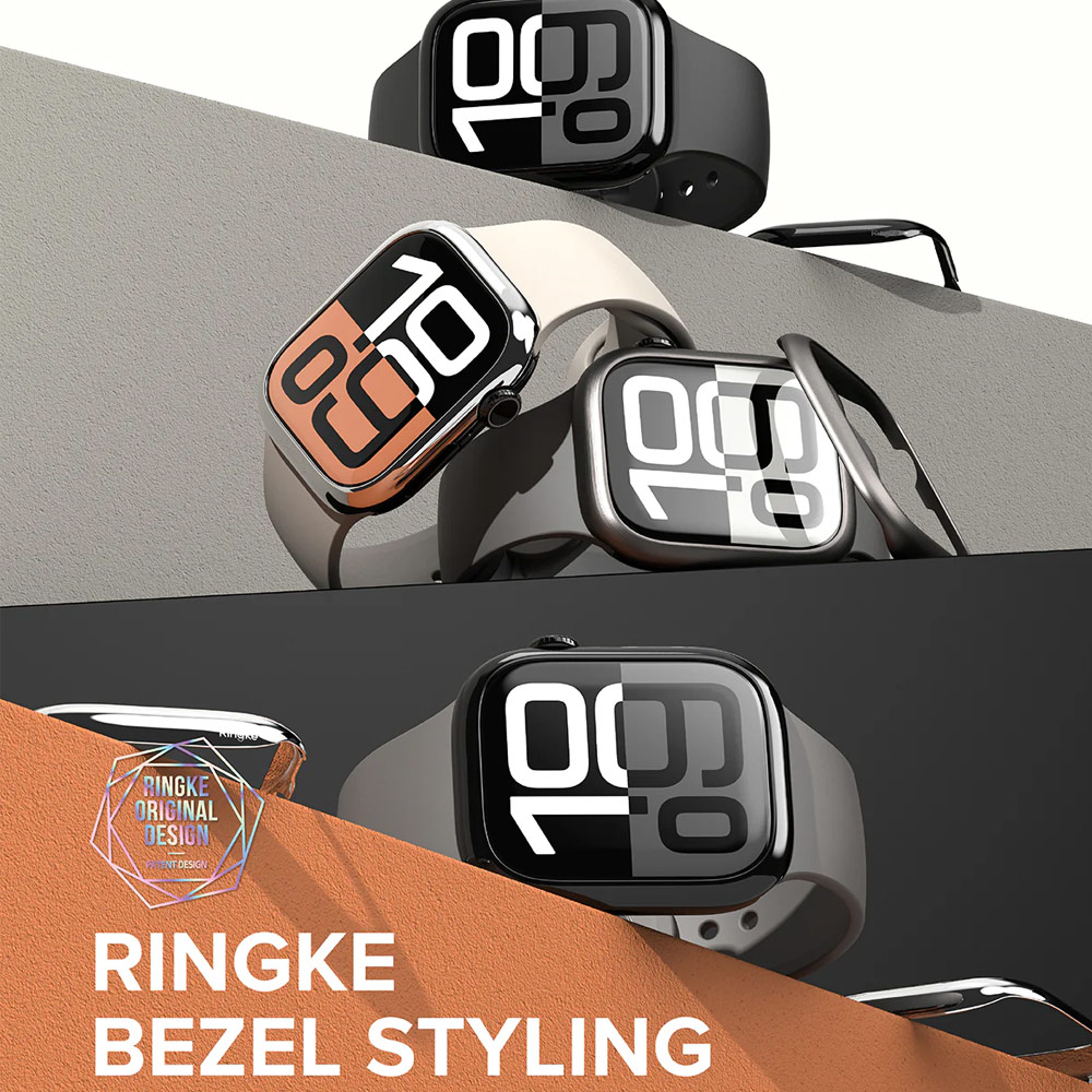 Picture of Apple Watch 10 46mm | Ringke Slim and Lightweight Design Stainless Steel Bezel for Apple Watch Series 10 46mm (Graphite)