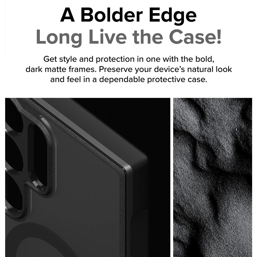 Picture of Samsung Galaxy S24 Ultra Case | Ringke Fusion Bold Magnetic Transparent Protection Case for Samsung Galaxy S24 Ultra (Black)