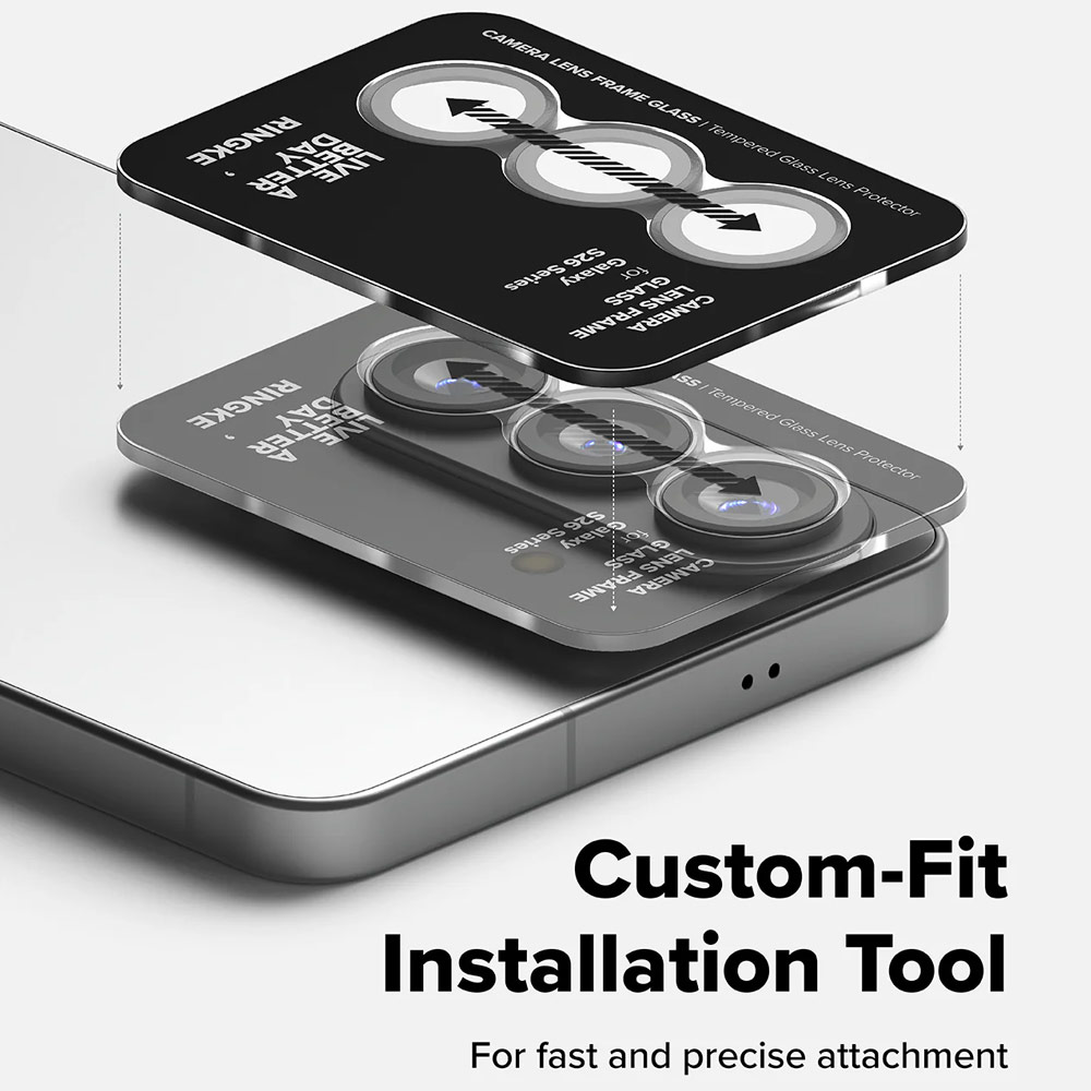 Picture of Samsung Galaxy S26  | Ringke Camera Lens Frame Glass Protector with Easy Installation for Samsung Galaxy S26 S26 Plus(Black)