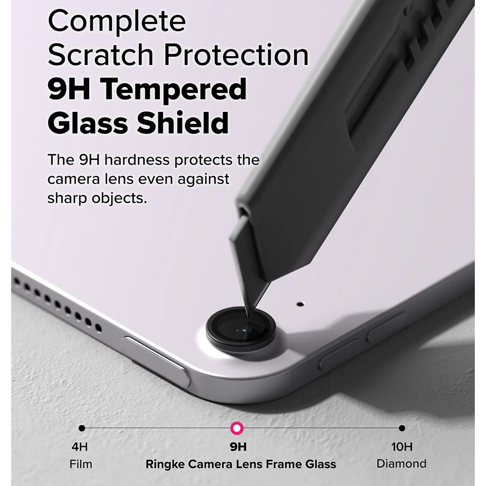 Picture of Apple iPad Air 13  M2 2024  | Ringke Camera Lens Frame Glass Protector with Easy Installation for iPad Air 11 2024 13 M2 M3 2025 (Black)