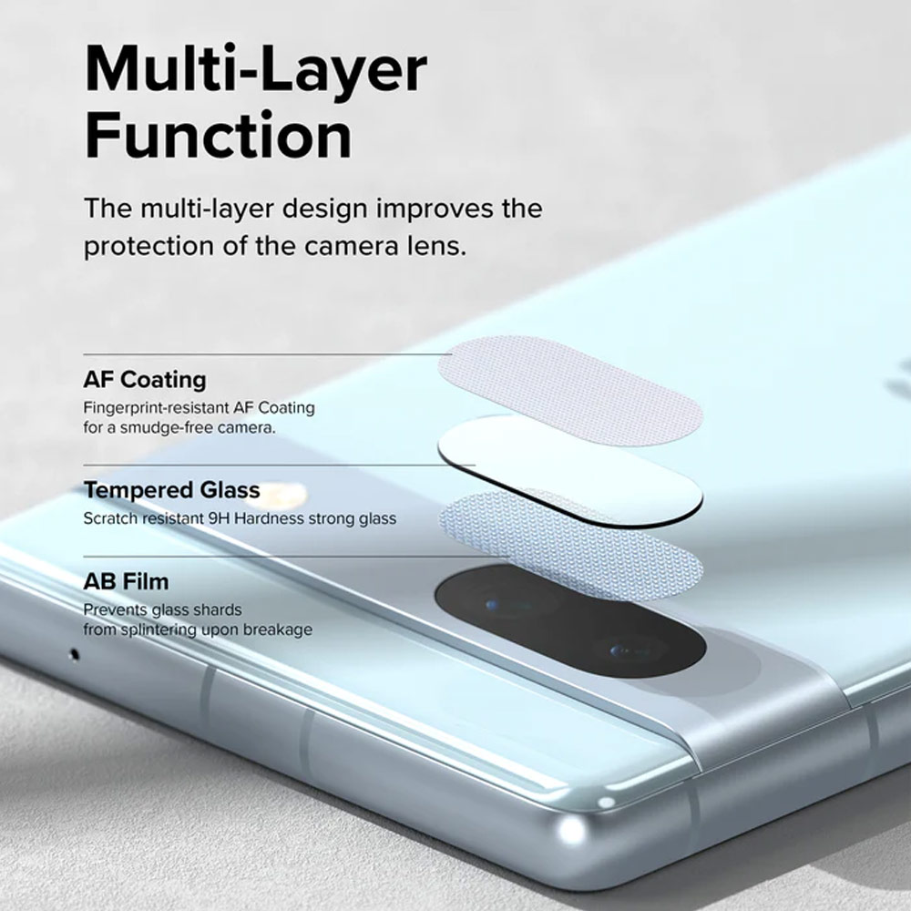 Picture of Google Pixel 7a  | Ringke Camera Protector Glass Tempered Glass for Google Pixel 7a (3pcs Pack)