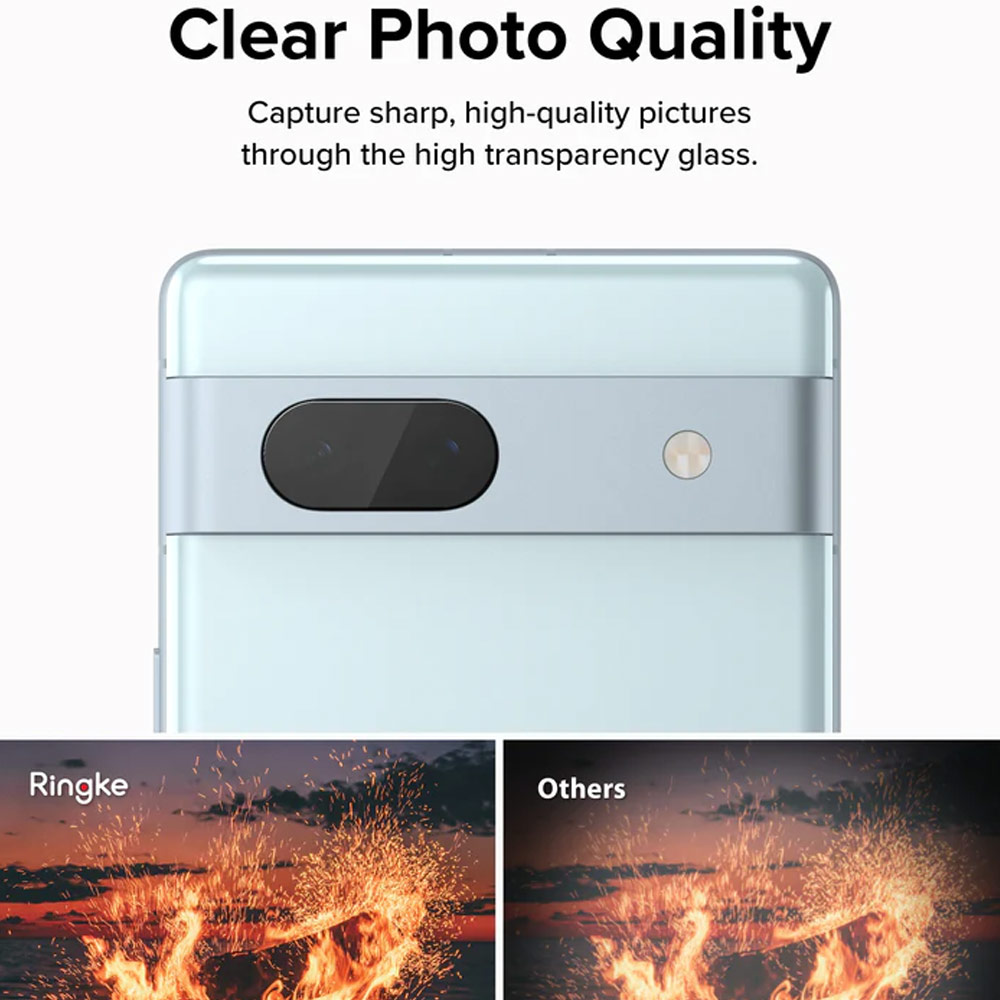 Picture of Google Pixel 7a  | Ringke Camera Protector Glass Tempered Glass for Google Pixel 7a (3pcs Pack)