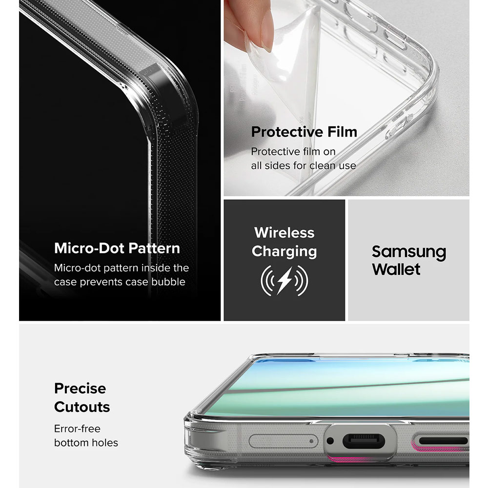 Picture of Samsung Galaxy S25 Plus Case | Ringke Fusion Card Holder Storage Transparent Protection Case for Samsung Galaxy S25 Plus (Clear)