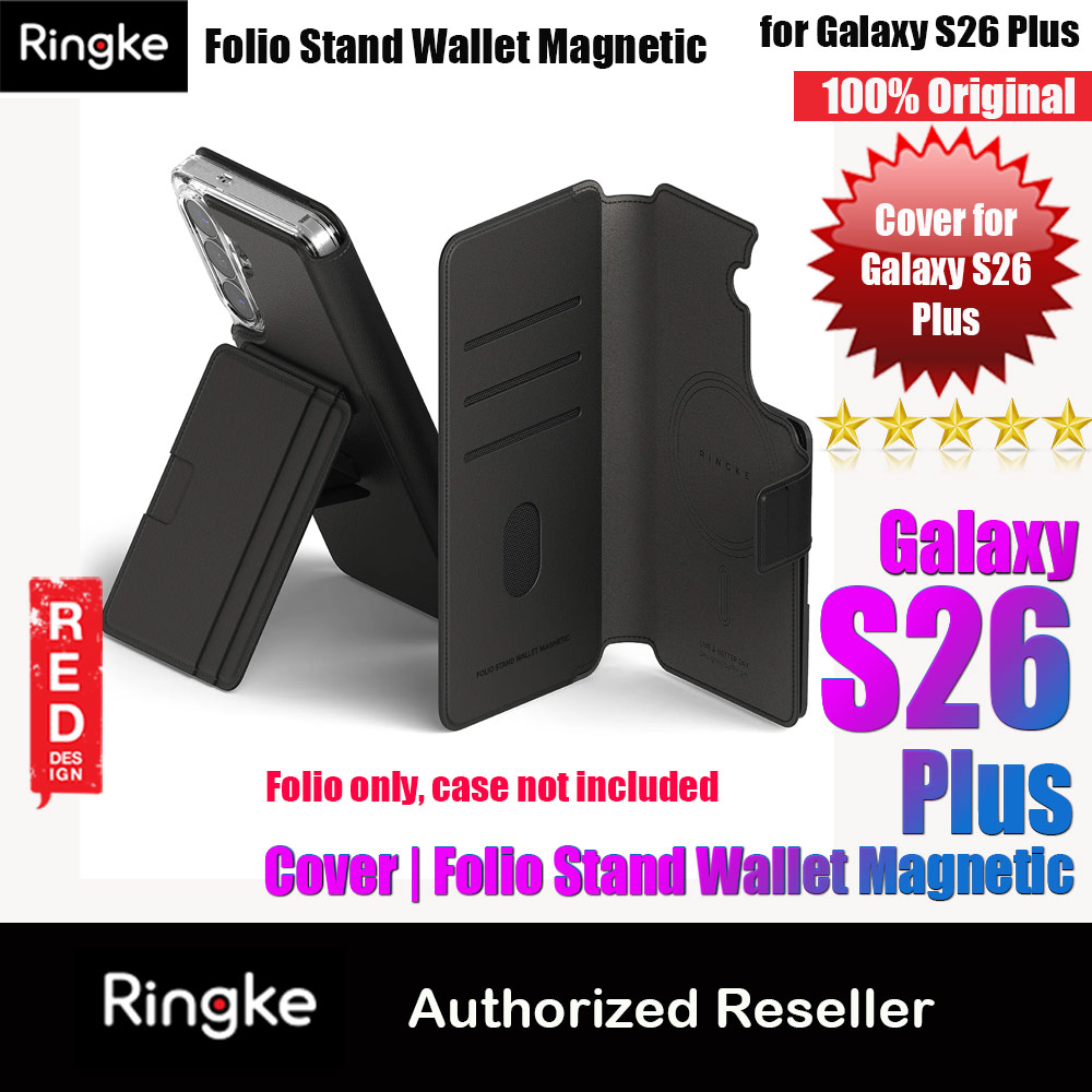 Picture of Ringke Folio Grip Wallet Magnetic Flip Cover Card Holder for Samsung Galaxy S26 Plus (Black) Samsung Galaxy S26 Plus- Samsung Galaxy S26 Plus Cases, Samsung Galaxy S26 Plus Covers, iPad Cases and a wide selection of Samsung Galaxy S26 Plus Accessories in Malaysia, Sabah, Sarawak and Singapore 