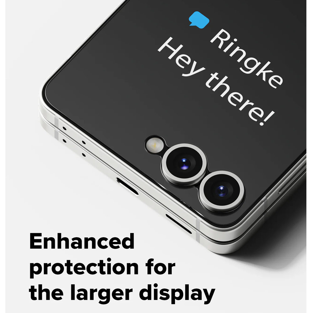 Picture of Samsung Galaxy Z Flip 7 Screen Protector | Ringke Screen Protector Cover Display Easy Slide Tempered Glass for Samsung Galaxy Z Flip 7 (2pcs Pack)