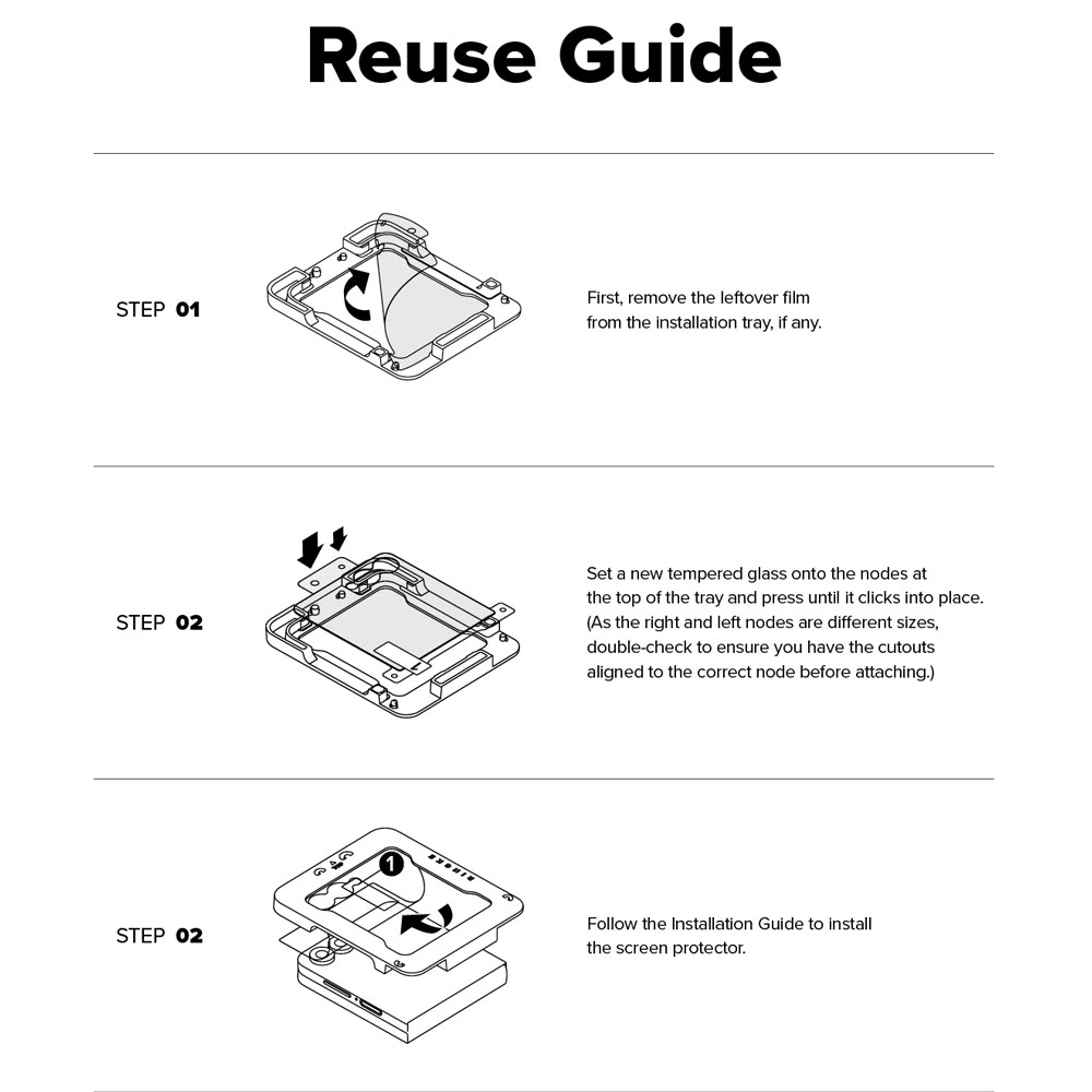 Picture of Samsung Galaxy Z Flip 7 Screen Protector | Ringke Screen Protector Cover Display Easy Slide Tempered Glass for Samsung Galaxy Z Flip 7 (2pcs Pack)