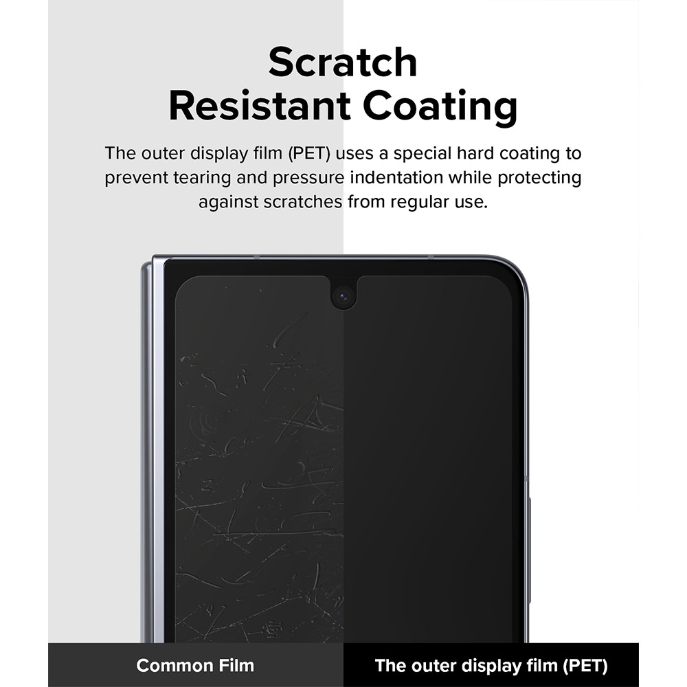 Picture of Samsung Galaxy Z Fold 5 Screen Protector | Ringke Dual Easy Film Soft Film Screen Protector for Samsung Galaxy Z Fold 5 (Font and Inside)