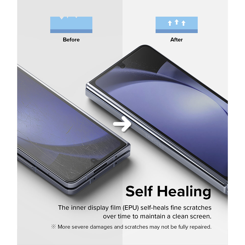 Picture of Samsung Galaxy Z Fold 5 Screen Protector | Ringke Dual Easy Film Soft Film Screen Protector for Samsung Galaxy Z Fold 5 (Font and Inside)