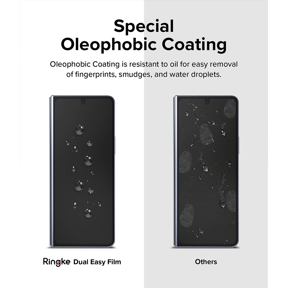 Picture of Samsung Galaxy Z Fold 5 Screen Protector | Ringke Dual Easy Film Soft Film Screen Protector for Samsung Galaxy Z Fold 5 (Font and Inside)
