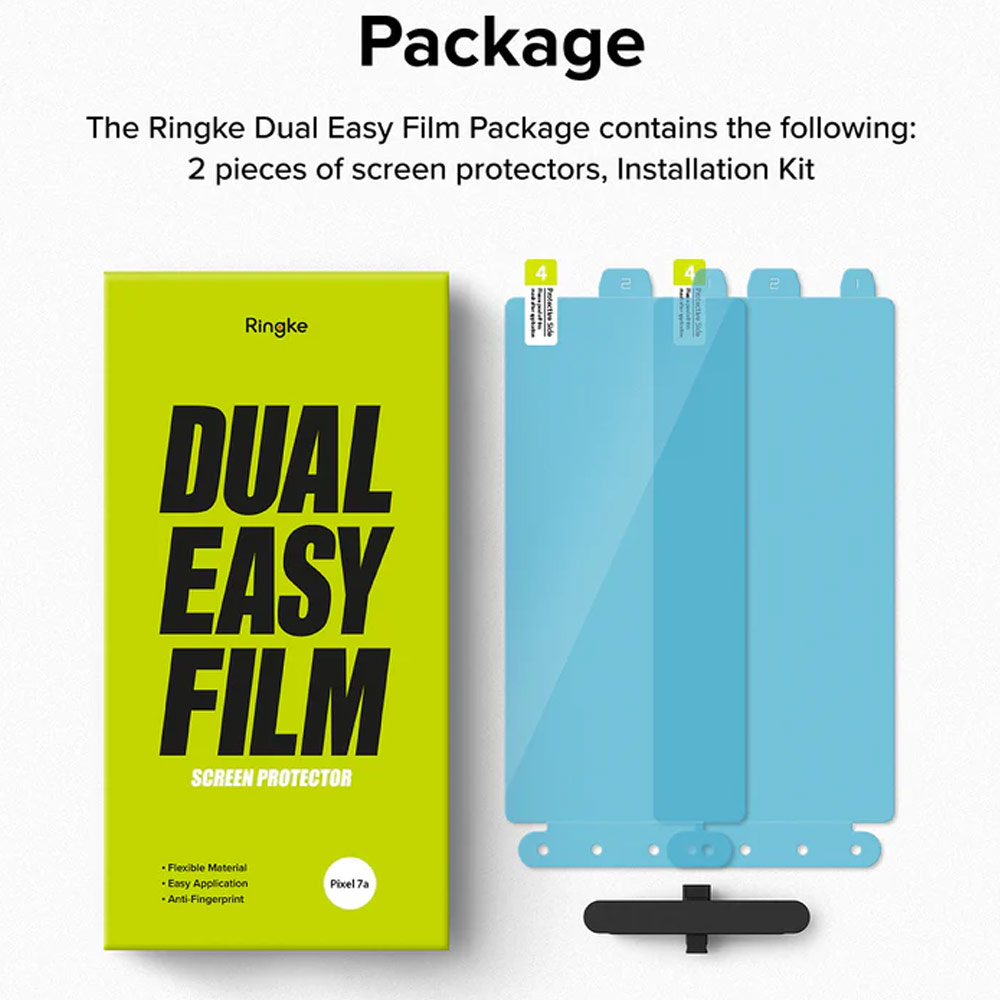 Picture of Google Pixel 7a Screen Protector | Ringke Dual Easy Film TPU Screen Protector for Google Pixel 7a (2pcs Pack)