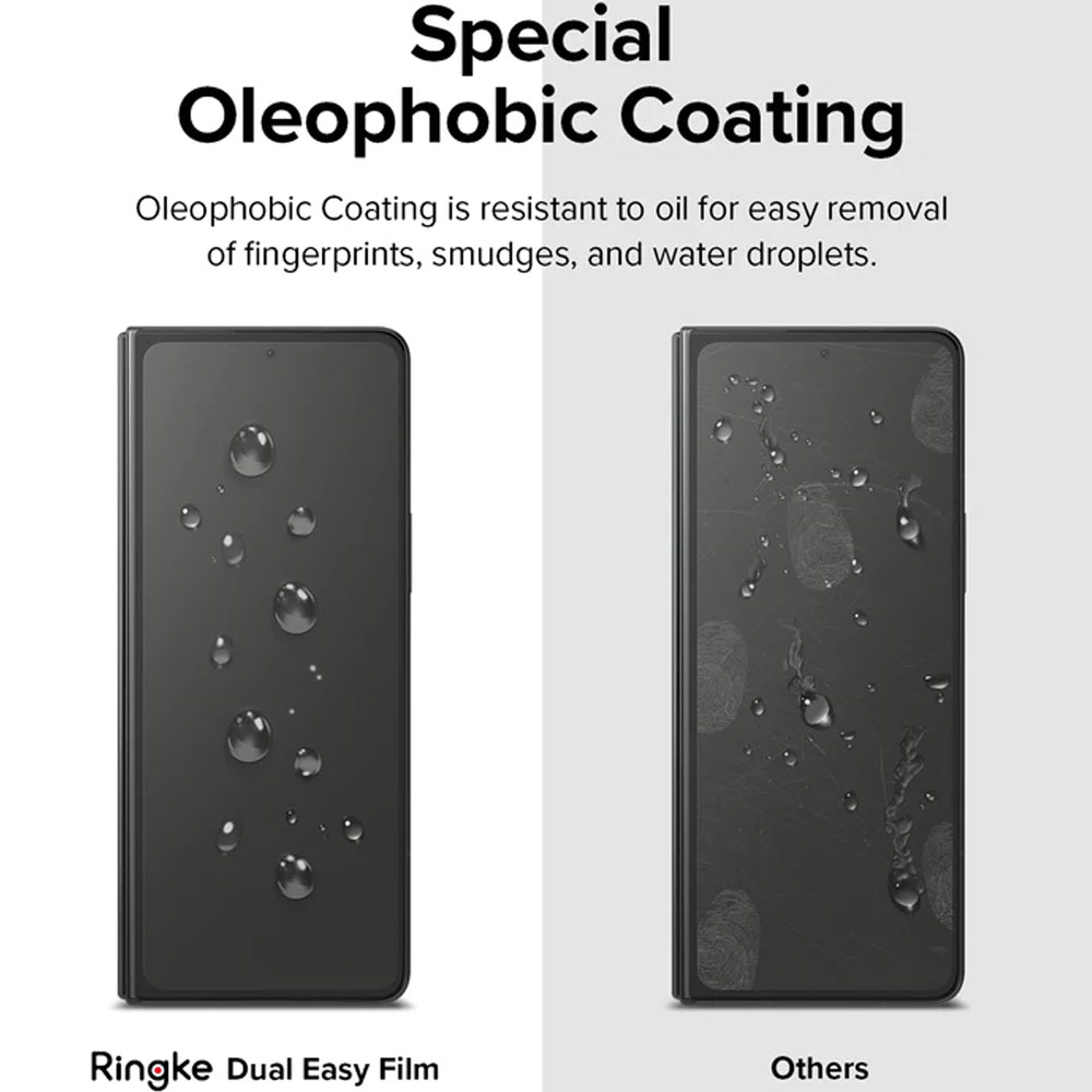 Picture of Samsung Galaxy Z Fold 4 Screen Protector | Ringke Screen Protector Dual Easy Film Exterior and Interior Screen Protector for Samsung Galaxy Z Fold 4