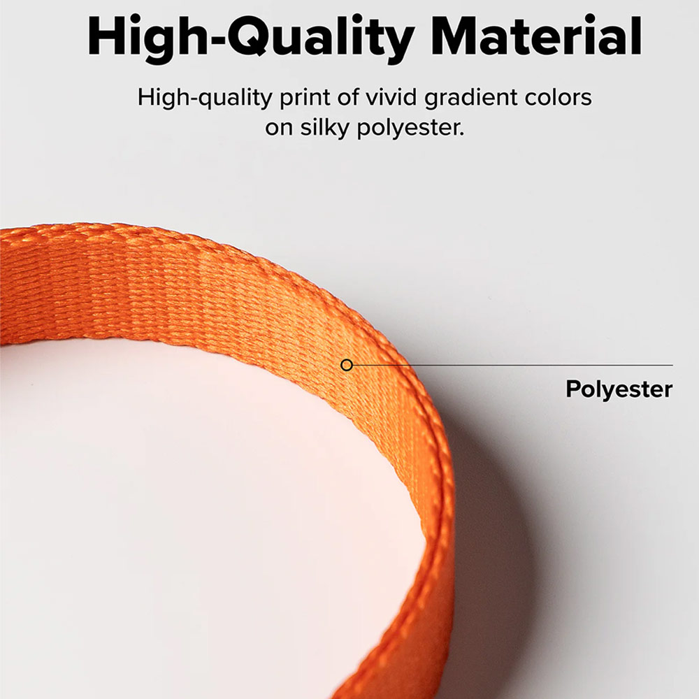 Picture of Ringke High density polyester Dual Hand Strap for Perfect for daily use traveling hiking smartphone Jisulife Portable Handheld Fan Strap (Cosmic Orange)