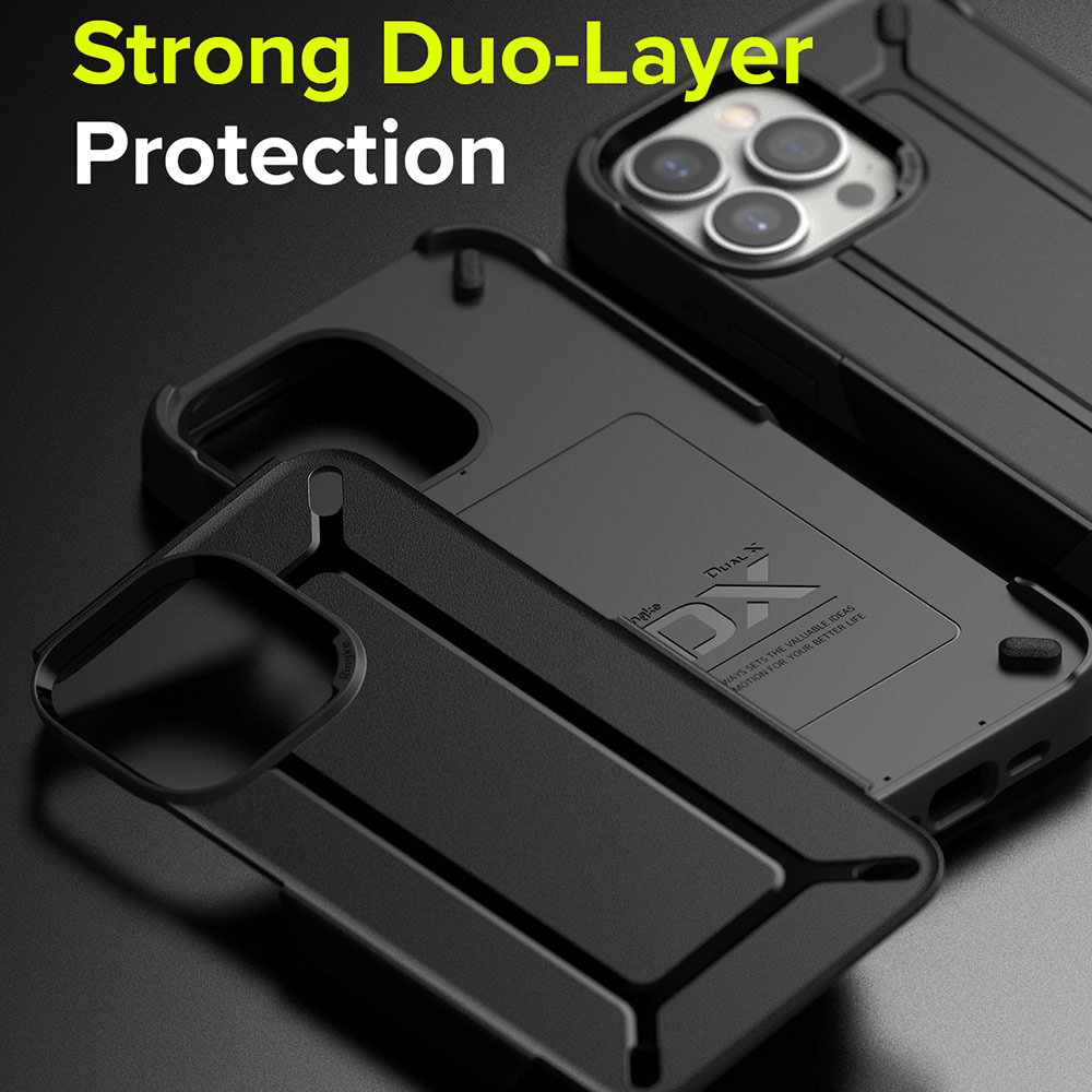 Picture of Apple iPhone 13 Pro Max 6.7 Case | Ringke DX Drop Protection Case Anti Finger Print Case for Apple iPhone 13 Pro Max 6.7 (Black)