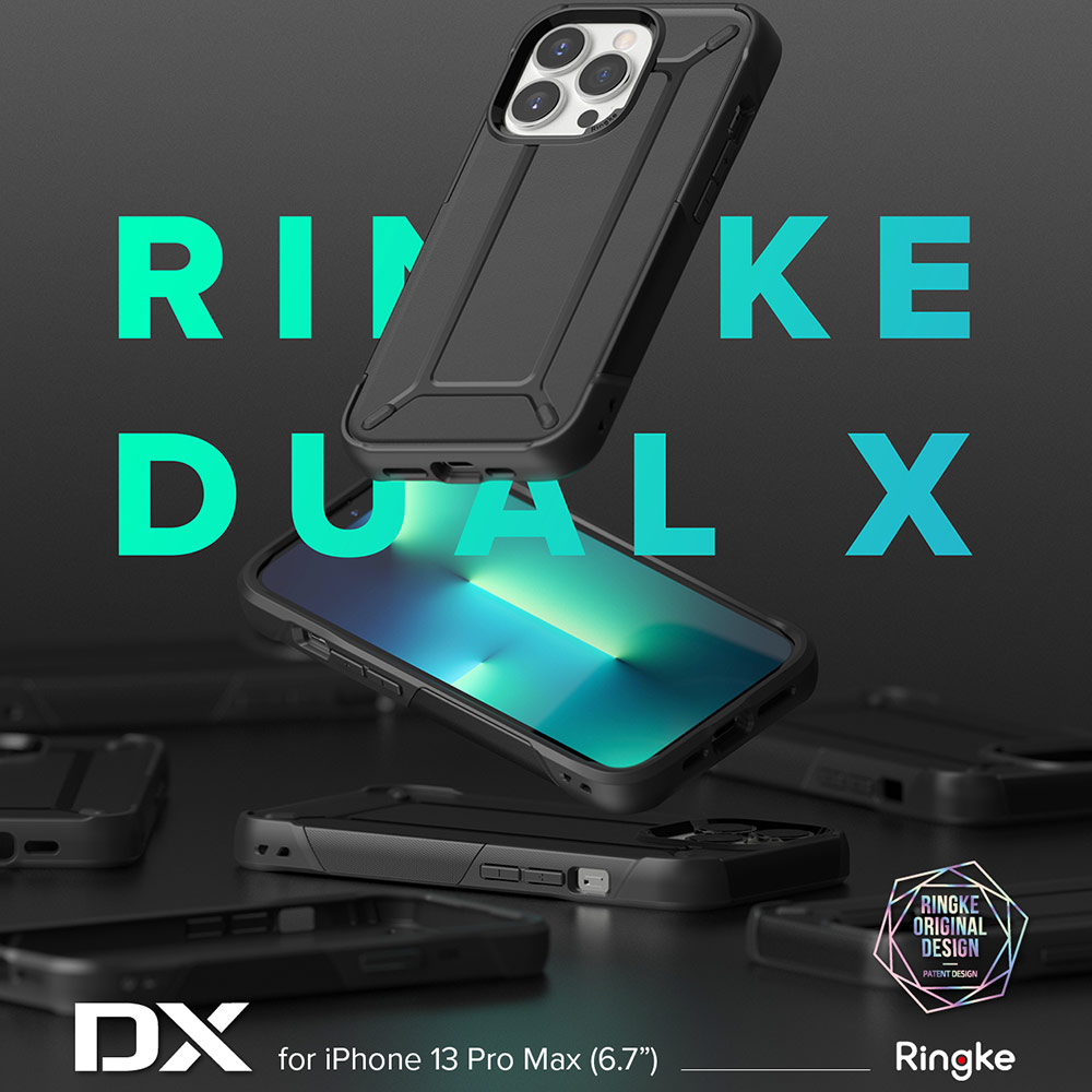 Picture of Apple iPhone 13 Pro Max 6.7 Case | Ringke DX Drop Protection Case Anti Finger Print Case for Apple iPhone 13 Pro Max 6.7 (Black)
