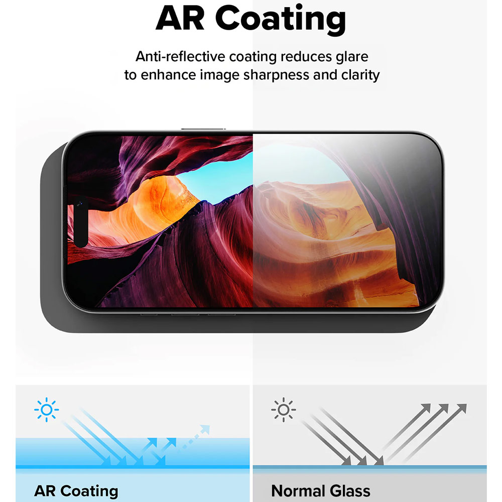 Picture of Apple iPhone 17 Pro 6.3 Screen Protector | Ringke Easy Slide Tempered Glass Screen Protector for iPhone 17 Pro Max 6.3 (Anti Reflection)