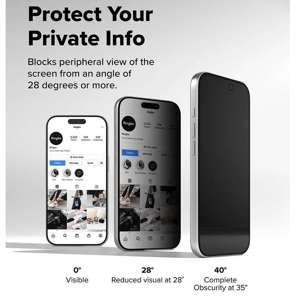 Picture of Apple iPhone 17 6.3 Screen Protector | Ringke Easy Slide Privacy Tempered Glass Screen Protector for iPhone 17 6.3  (Privacy) 2pcs