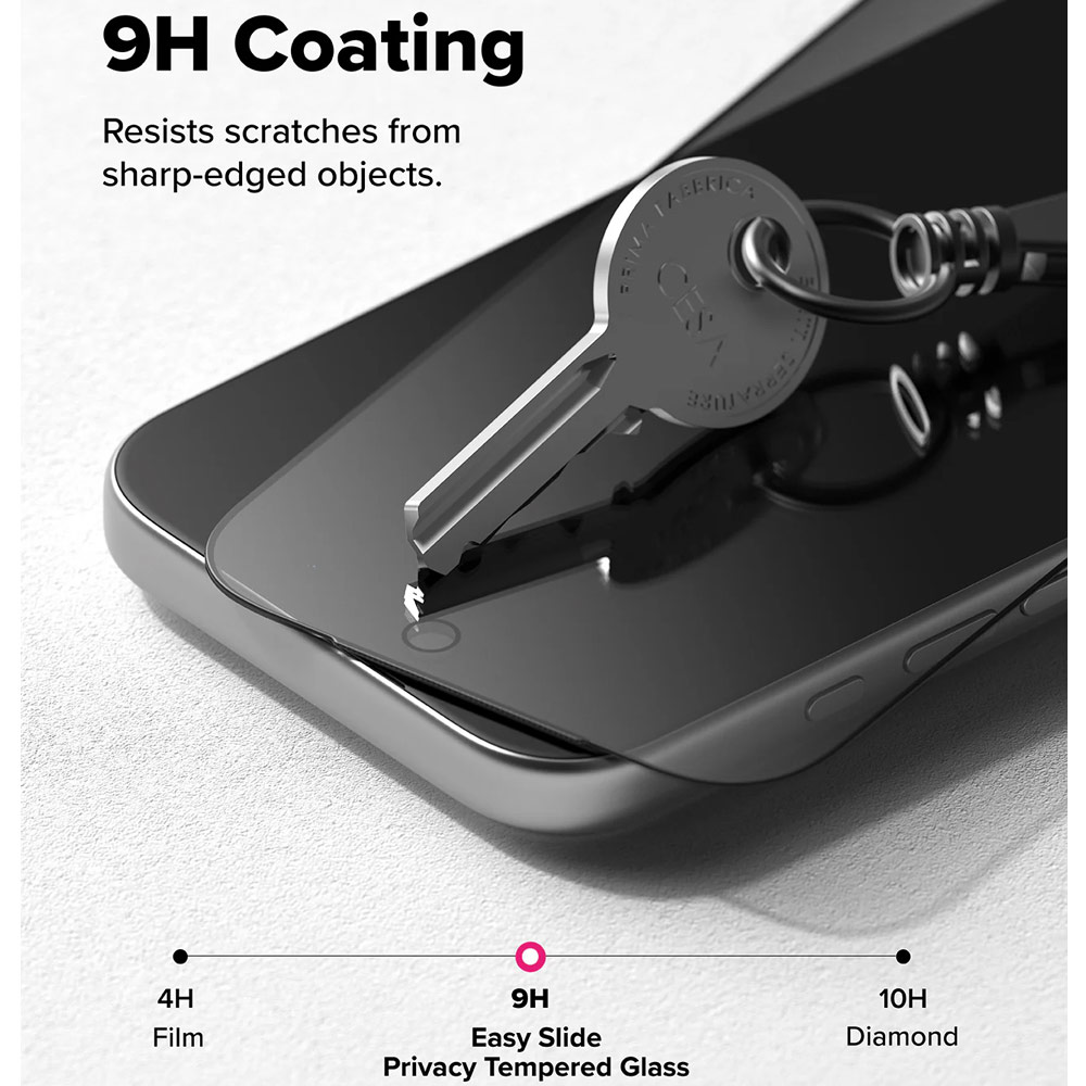 Picture of Apple iPhone 17 6.3 Screen Protector | Ringke Easy Slide Privacy Tempered Glass Screen Protector for iPhone 17 6.3  (Privacy) 2pcs