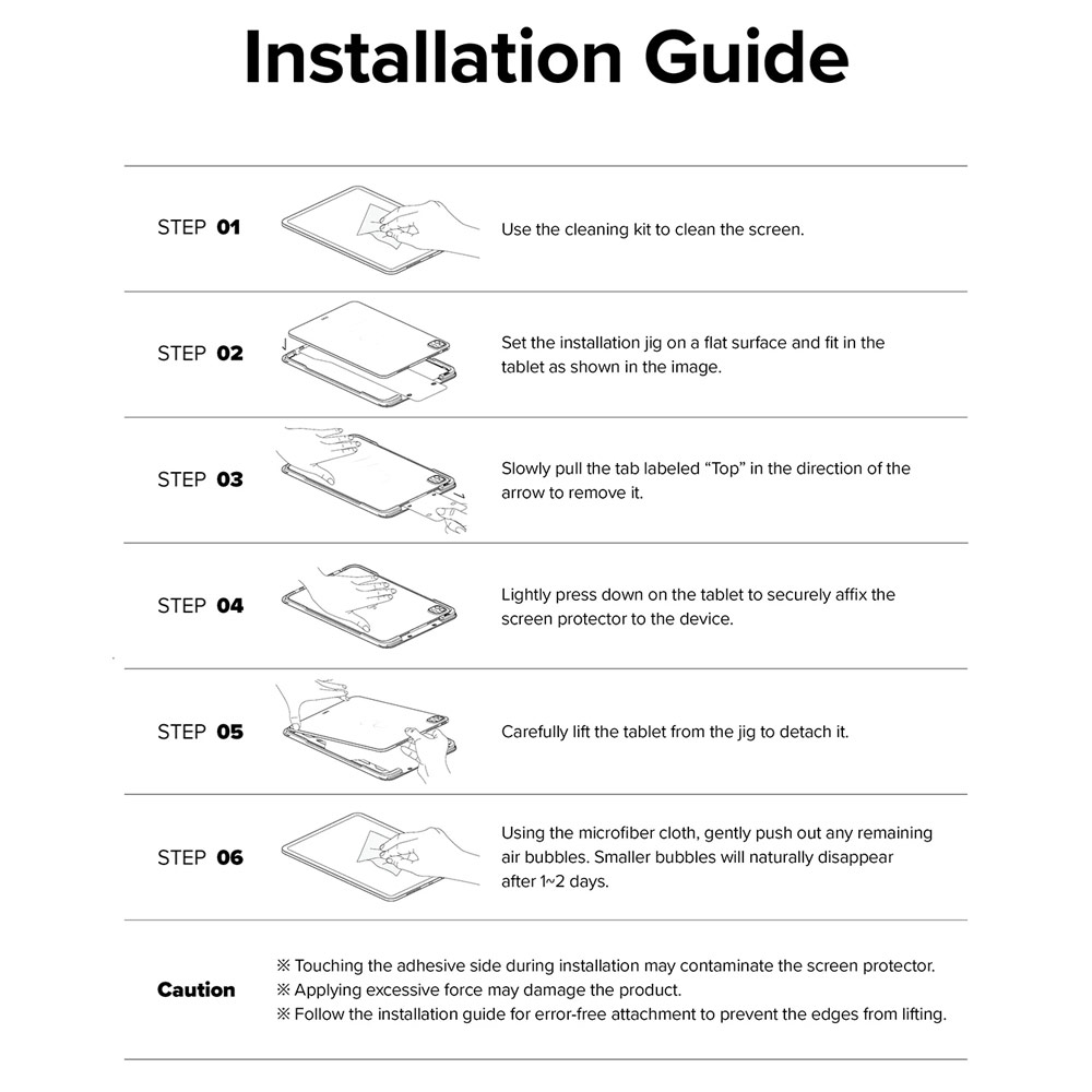 Picture of Apple iPad Air 13 M3 2025 Screen Protector | Ringke Easy Slide Tempered Glass Screen Protector for iPad Air 13" M2 2024 M3 2025 (Clear)