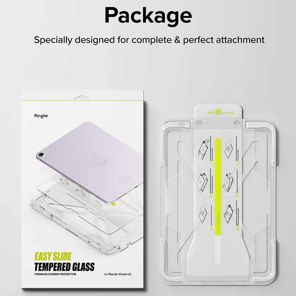 Picture of Apple iPad Air 13 M3 2025 Screen Protector | Ringke Easy Slide Tempered Glass Screen Protector for iPad Air 13" M2 2024 M3 2025 (Clear)